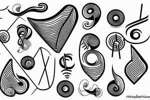 Music oscillation tattoo idea