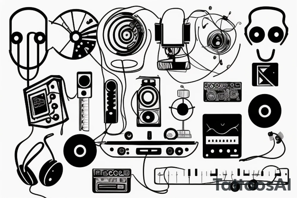Electronic music minimalistic tattoo idea