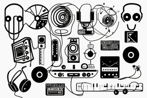 Electronic music minimalistic tattoo idea