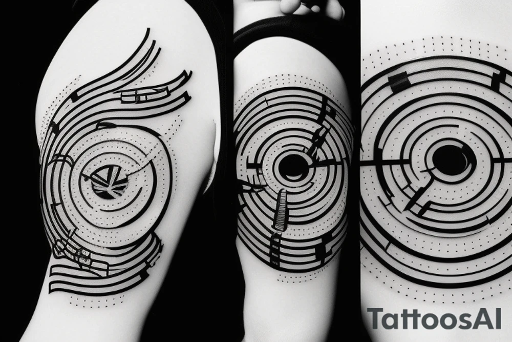 Electronic music minimalistic tattoo idea