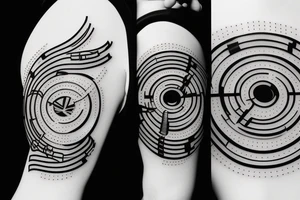 Electronic music minimalistic tattoo idea