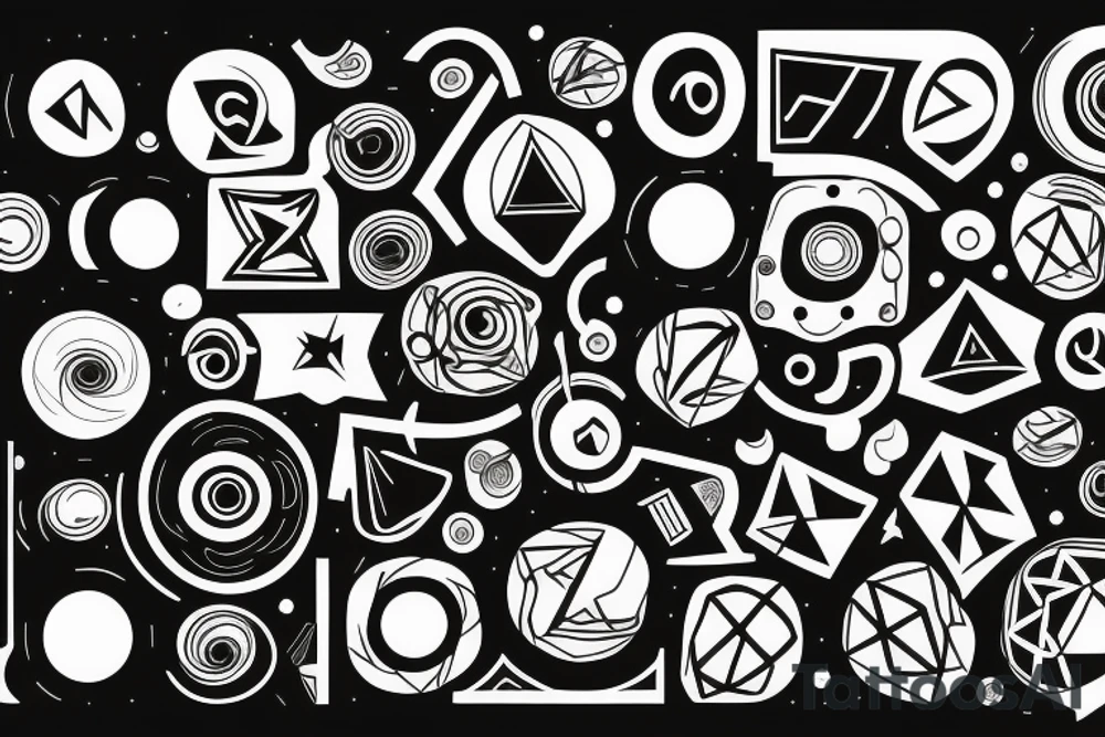 Abstract Sound visualisation tattoo idea