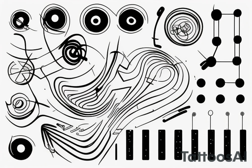 Abstract Sound visualisation tattoo idea