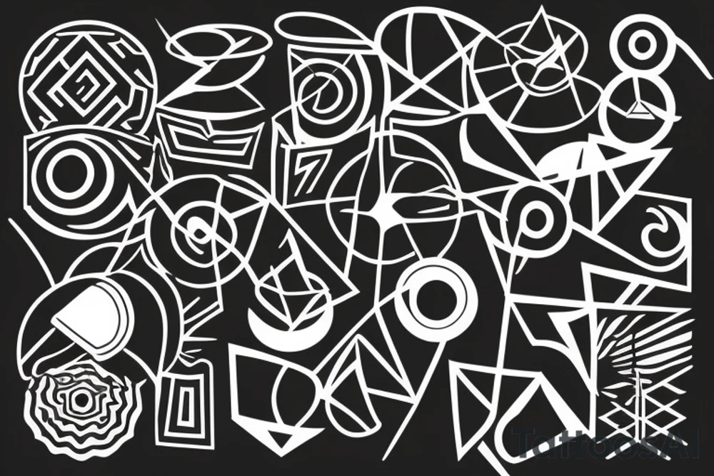 Abstract Sound visualisation tattoo idea