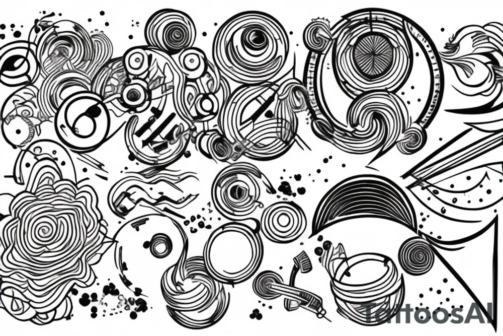 Fine line Sound visualisation tattoo idea