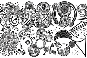 Fine line Sound visualisation tattoo idea