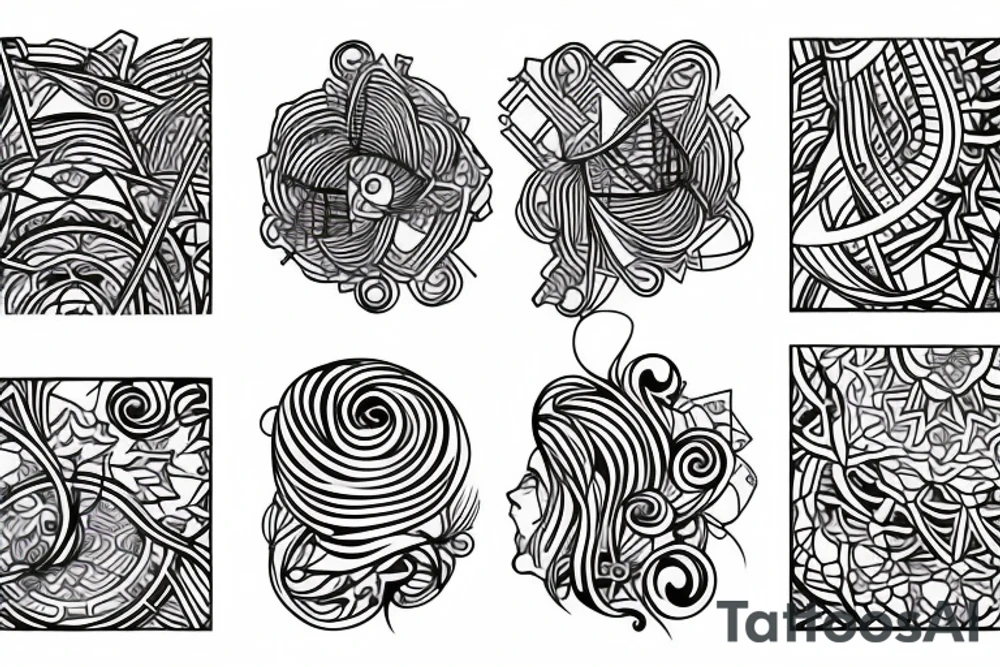 Fine line Audio spectrum tattoo idea