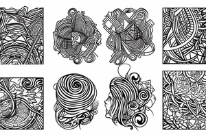 Fine line Audio spectrum tattoo idea