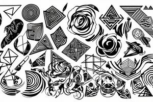 Fine line Audio spectrum tattoo idea
