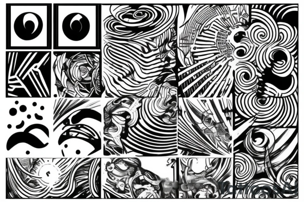Fine line Audio spectrum tattoo idea