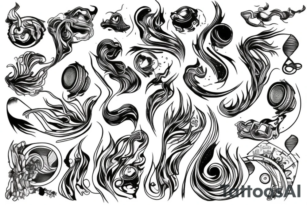 Fine line Audio spectrum tattoo idea
