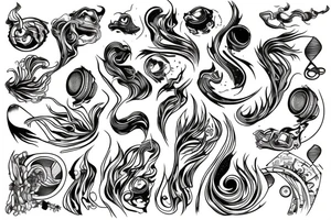 Fine line Audio spectrum tattoo idea
