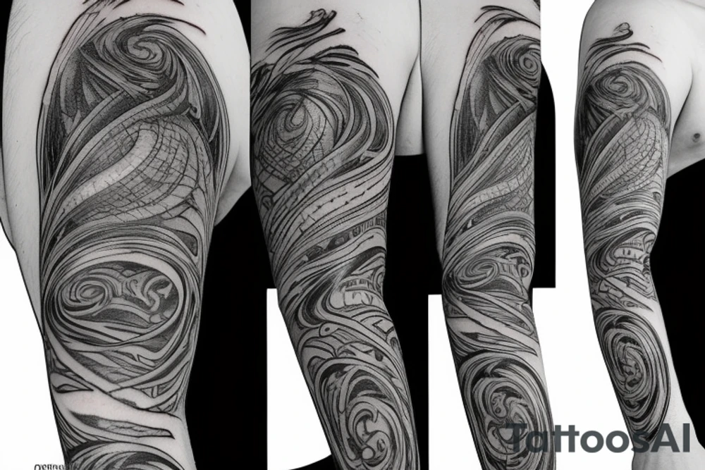 Fine line Audio spectrum tattoo idea