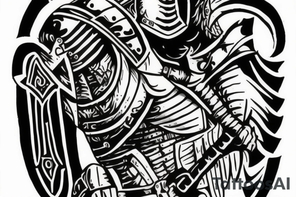 spartan defending with shield and spear tattoo calf tattoo idea