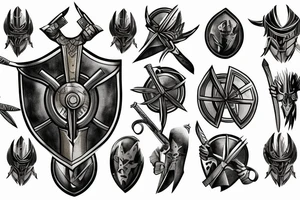 spartan defending with shield and spear tattoo calf tattoo idea