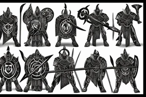 spartan defending with shield and spear tattoo calf tattoo idea