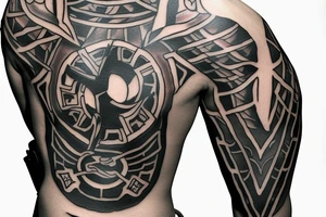 spartan defending with shield and spear tattoo calf tattoo idea
