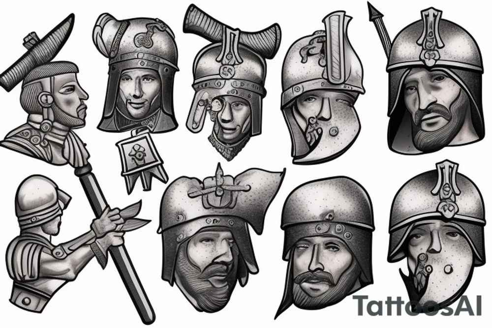 roman soldier tattoo idea