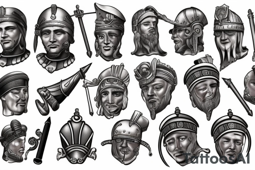 roman soldier tattoo idea