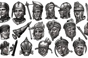 roman soldier tattoo idea