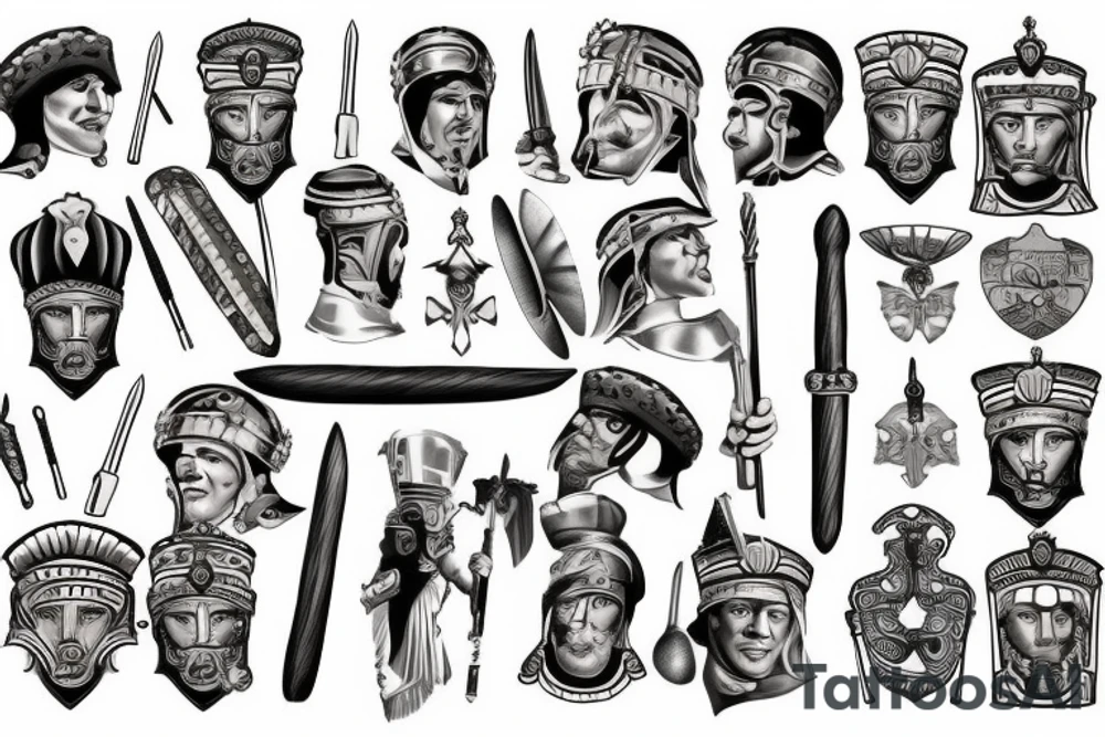 roman soldier tattoo idea
