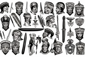 roman soldier tattoo idea