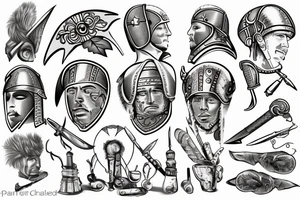 roman soldier tattoo idea
