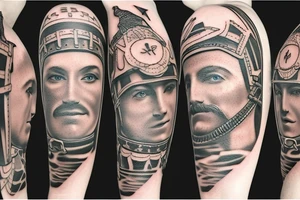 roman soldier tattoo tattoo idea