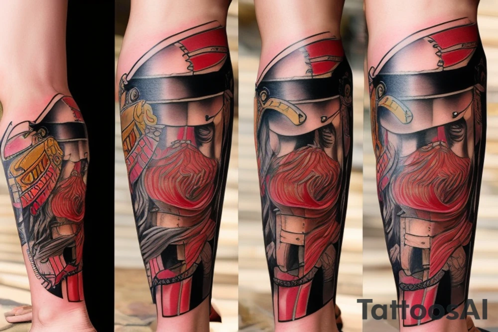 gladiator leg tattoo tattoo idea