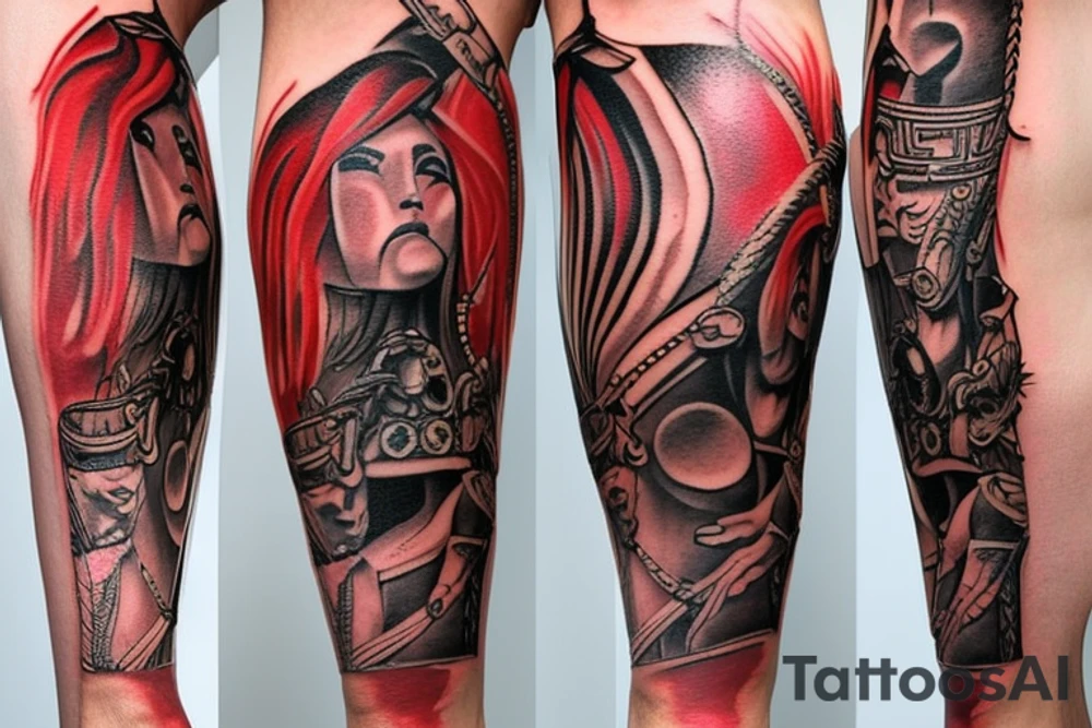 gladiator leg tattoo tattoo idea