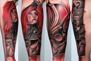 gladiator leg tattoo tattoo idea