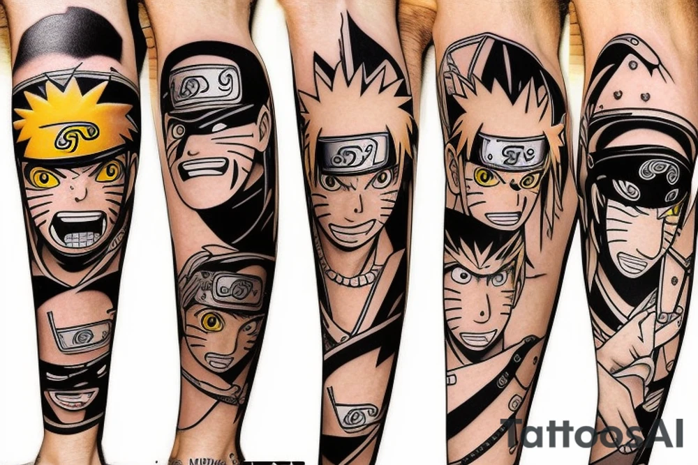 naruto leg tattoo tattoo idea