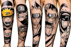 naruto leg tattoo tattoo idea