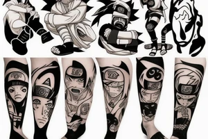 naruto leg tattoo tattoo idea