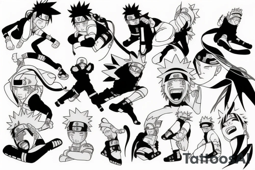 naruto leg tattoo tattoo idea