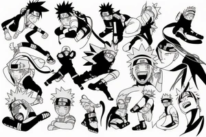 naruto leg tattoo tattoo idea