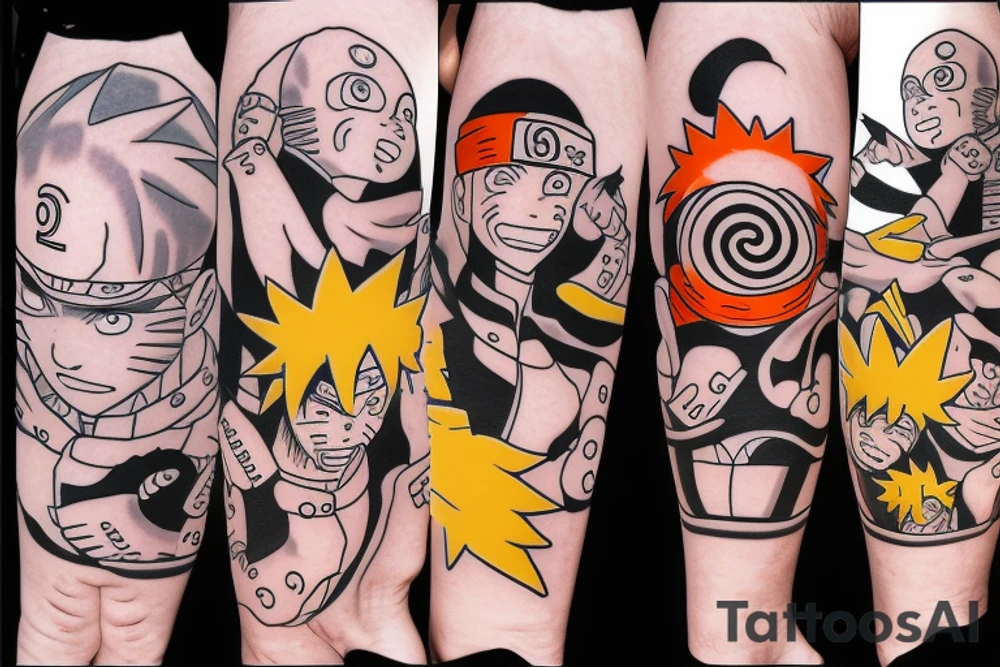 naruto leg tattoo tattoo idea