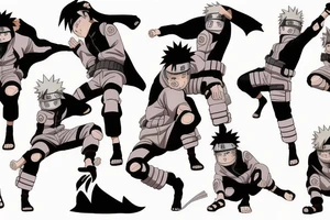 naruto kakashi leg tattoo tattoo idea