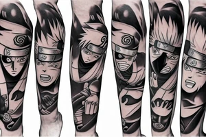 naruto kakashi leg tattoo tattoo idea