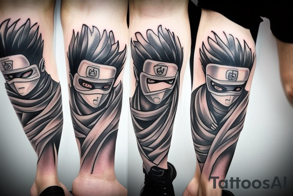 kakashi leg tattoo tattoo idea