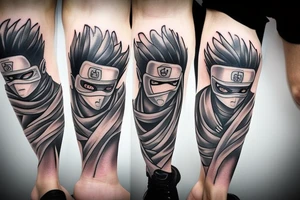 kakashi leg tattoo tattoo idea