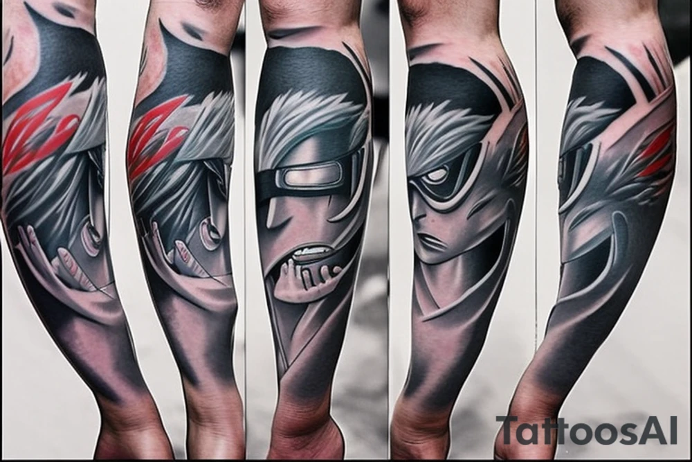 kakashi leg tattoo tattoo idea