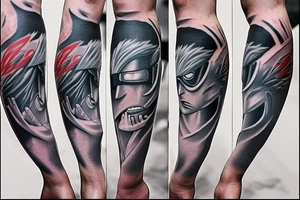 kakashi leg tattoo tattoo idea