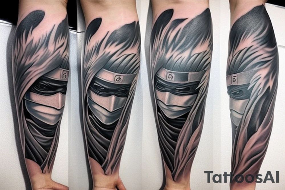 kakashi leg tattoo tattoo idea