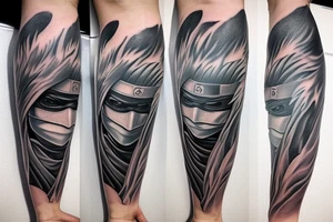 kakashi leg tattoo tattoo idea