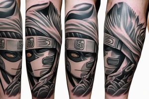 kakashi leg tattoo tattoo idea