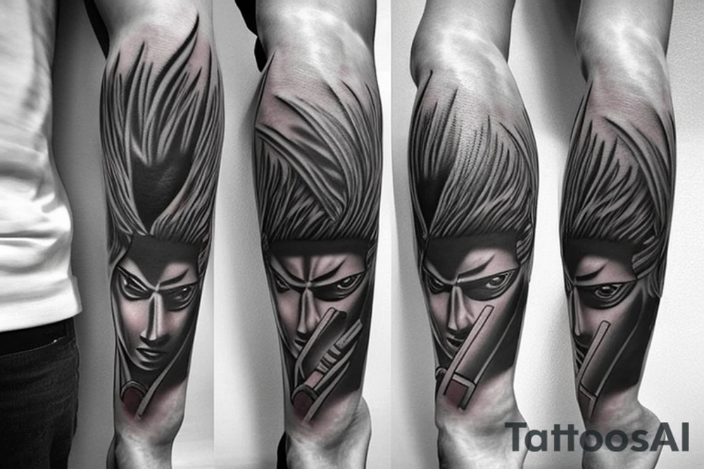 kakashi leg tattoo tattoo idea