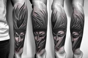 kakashi leg tattoo tattoo idea