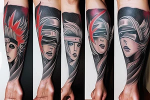 kakashi leg tattoo tattoo idea