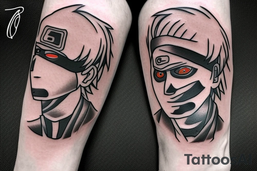 kakashi leg tattoo tattoo idea